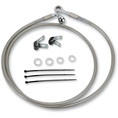 Drag Specialties +2" Brake Line - Front - Stainless Steel | 640115-2