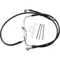 Drag Specialties +4" Brake Line - Front - Black Vinyl - FXDF08-17 | 660325-4BLK