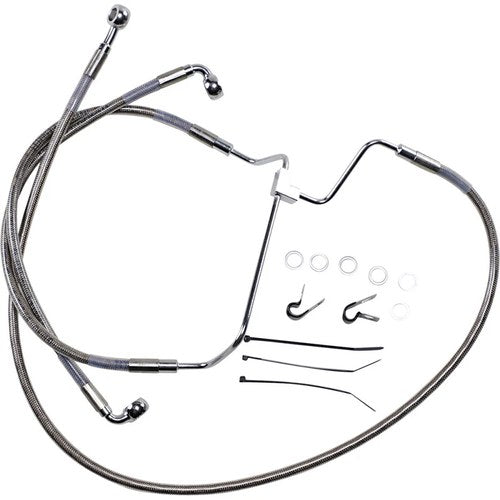 Drag Specialties +8" BrakeLine - Front - Stainless Steel - 14-16FLHT | 614085-8