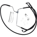 Drag Specialties +8" Brake Line - Front - Black Vinyl - 14-17FLHT | 614085-8BLK