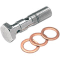 Goodridge Banjo Bolt - 3/8"-24 - Double - Chrome | P773-03LCH