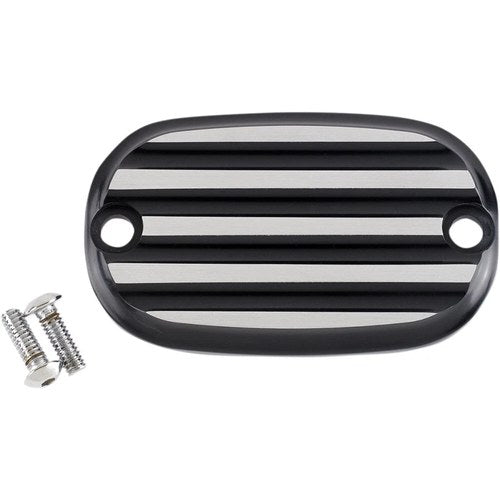 Joker Machine Master Cylinder Cover - Finned - Black/Silver | 08-01-2