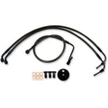LA Choppers Midnight Braided Brake Line Kit - Touring | LA-8010B13M
