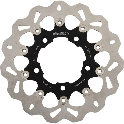 Galfer Wave Brake Rotor - Rear - Black Carrier | DF824CW
