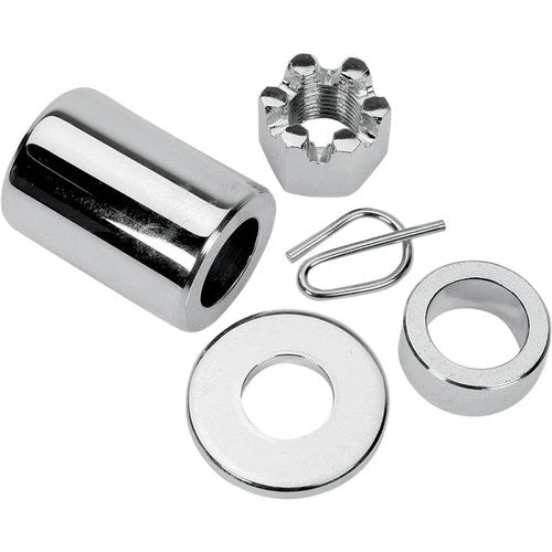 Colony Axle Spacer/Nut Kit - Rear - Chrome - 00-05 Dyna | 2038-4