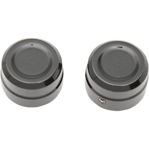 Drag Specialties Axle Caps - Front - Black - XL | 0214-0831