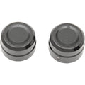 Drag Specialties Axle Caps - Front - Black - XL | 0214-0831
