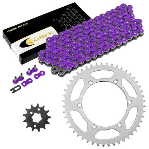Drive Chain & Sprockets Kit for Kawasaki KDX200 1984 1985 1986 1987 1988