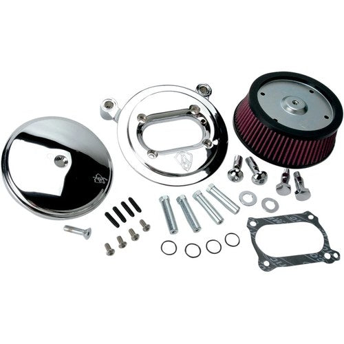 Arlen Ness Big Sucker Stage I Air Filter Kit with Cover - Smooth (Chrome) 18-323