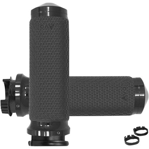 Avon Grips Black Medium Memory Foam Grips for Metric | MT-MF-63A-ANO