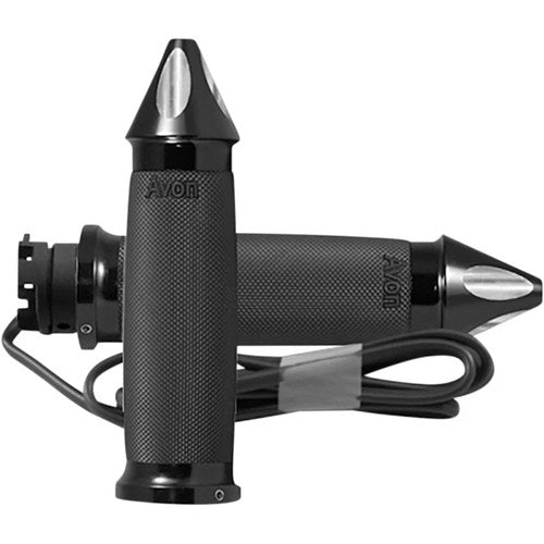 Avon Grips Black Heated Custom Contour Spike Grips for Indian | IN-S-CC-86-S-H