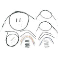 Burly Brand Complete Black Vinyl Handlebar Cable/Brake Line Kit | B30-1000