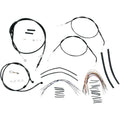 Burly Brand Complete Black Vinyl Handlebar Cable/Brake Line Kit | B30-1004