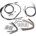 Burly Brand Complete Black Vinyl Handlebar Cable/Brake Line Kit | B30-1047