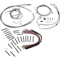 Burly Brand Complete Stainless Braided Handlebar Cable/Brake Line Kit | B30-1102