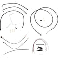 Burly Brand Complete Black Vinyl Handlebar Cable/Brake Line Kit | B30-1114