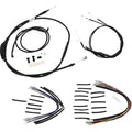 Burly Brand Black Vinyl Jail Bar Cable Kit For 14" Handlebars | B30-1148
