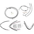 Burly Brand Complete Stainless Braided Handlebar Cable/Brake Line Kit | B30-1155