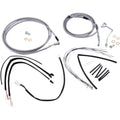 Burly Brand Complete Stainless Braided Handlebar Cable/Brake Line Kit | B30-1161