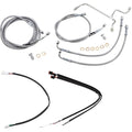 Burly Brand Complete Stainless Braided Handlebar Cable/Brake Line Kit | B30-1165