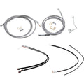 Burly Brand Complete Stainless Braided Handlebar Cable/Brake Line Kit | B30-1167