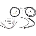 Burly Brand Complete Black Vinyl Handlebar Cable/Brake Line Kit | B30-1179