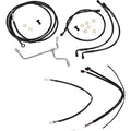 Burly Brand Complete Black Vinyl Handlebar Cable/Brake Line Kit | B30-1182