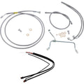Burly Brand Complete Stainless Braided Handlebar Cable/Brake Line Kit | B30-1238