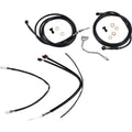 Burly Brand Complete Black Vinyl Handlebar Cable/Brake Line Kit | B30-1185