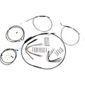 Burly Brand Complete Black Vinyl Handlebar Cable/Brake Line Kit | B30-1199