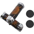 Drag Specialties Chrome Skull Grips w/ Red Eyes | 17-0505CDTS