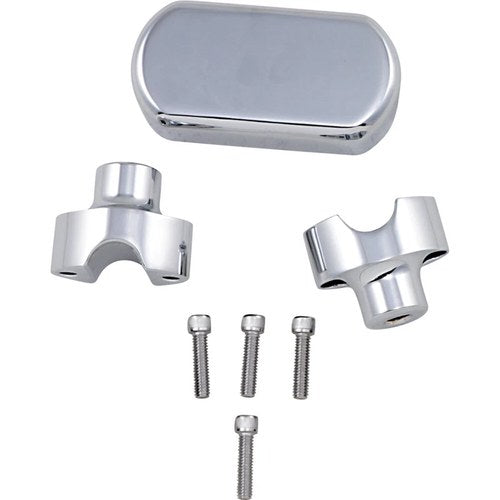 LA Choppers Chrome 1-1/2" Risers w/ Solid Top | LA-7442-01