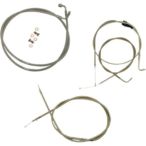 LA Choppers Standard Braided Handlebar Cable/Brake Line Kit | LA-8005KT-08
