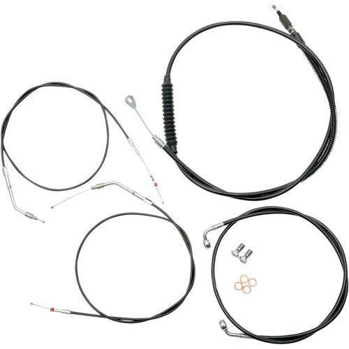 LA Choppers Standard Vinyl Braided Handlebar Cable/Brake Line Kit LA-8300KT-19B