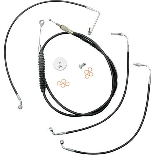 LA Choppers Standard Vinyl Braided Handlebar Cable/Brake Line Kit LA-8012KT-16B