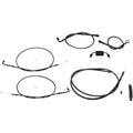 LA Choppers Standard Braided Handlebar Cable/Brake Line Kit | LA-8321KT-08M