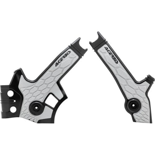 Acerbis X-Grip Frame Guards - for Suzuki - Black/Silver | 2801931001