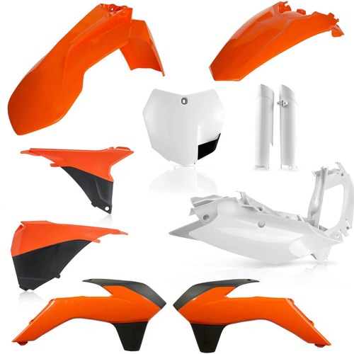 Acerbis Full Plastic Kit w/Airbox Covers - 16 OE Orange/Black/White | 2449585226