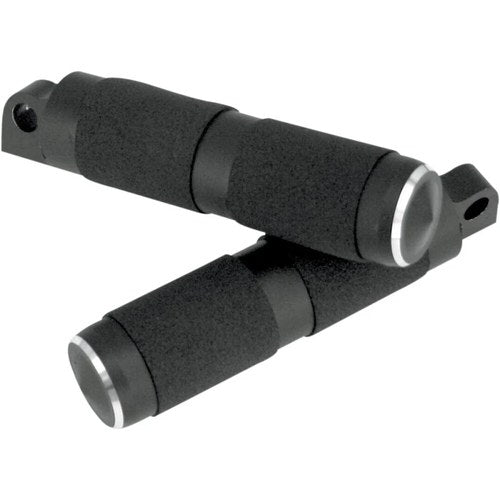 Accutronix Male Footpegs - Black - With Rubber | RP111-RN