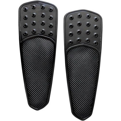 Accutronix Front Floorboards - Extended - Black - Drilled - Teardrop | FBF91-DTB