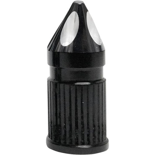 Avon Grips Valve Caps - Spike - Black Anodized | SVC-308-ANO-SPK