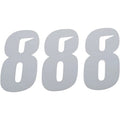 D'Cor Visuals Slash Number Plate - #8 - White - 6" | 45-30-8