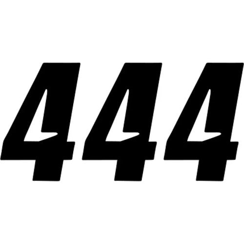 D'Cor Visuals Slash Number Plate - #4 - Black - 7" | 45-31-4