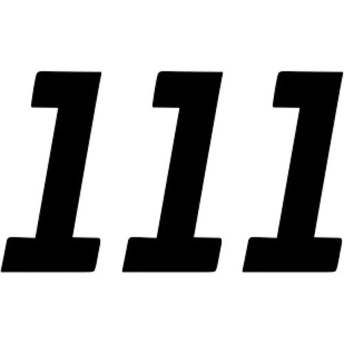 D'Cor Visuals Race Number Plate - #1 - Black - 6" | 45-35-1