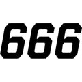 D'Cor Visuals Race Number Plate - #6 - Black - 6" | 45-35-6