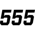 D'Cor Visuals Race Number Plate - #5 - Black - 6" | 45-35-5