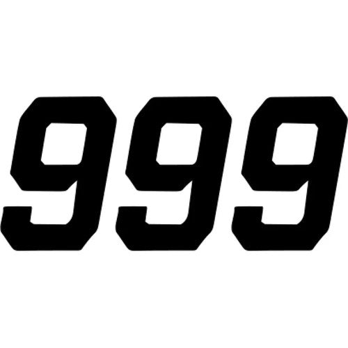 D'Cor Visuals Race Number Plate - #9 - Black - 6" | 45-35-9