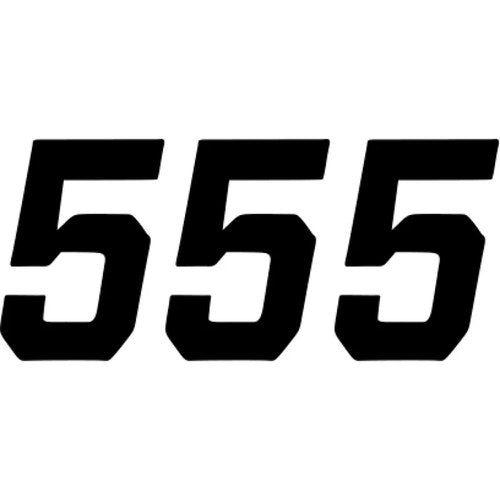 D'Cor Visuals Race Number Plate - #5 - Black - 4" | 45-33-5