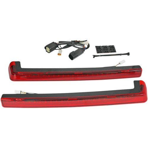 Custom Dynamics LED Run/Brake/Turn Tour-Pak Arms, Red Lens, 14+ | PB-TP-ARM-14R