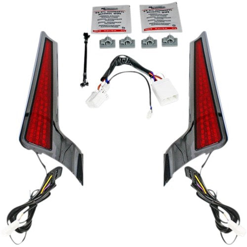 Custom Dynamics Fascia LED Light Panels - Chrome/Red | CD-FASCIA-HD-CR